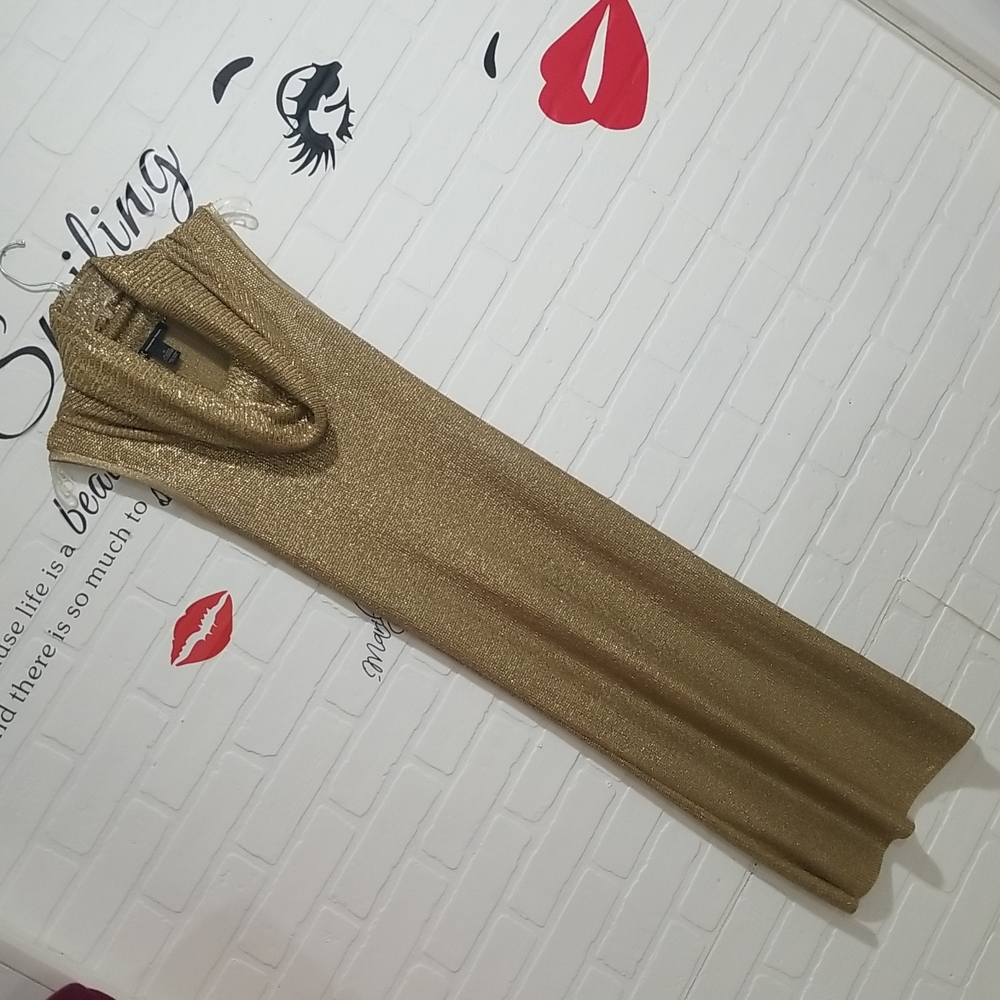 INC golden/metallic shine, brand new tubular dress. Adjustable 48inches length.